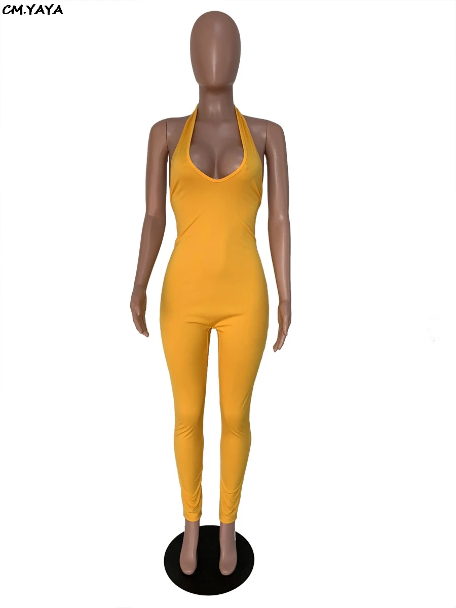 Женский облегающий пляжный комбинезон с открытой спиной v образным вырезом без