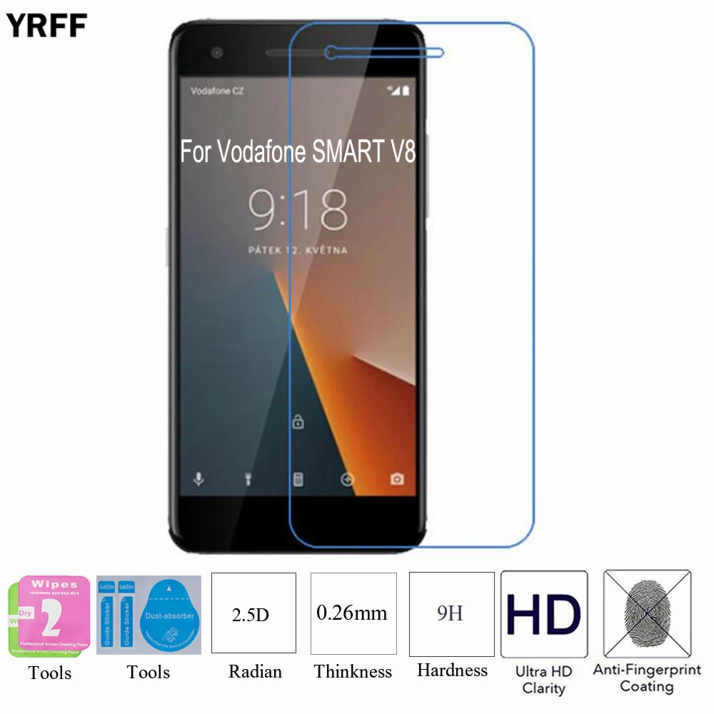 2 шт. 2.5D 0 25 мм 9H Закаленное стекло Защитная пленка для экрана Vodafone SMART V8 N8 E8