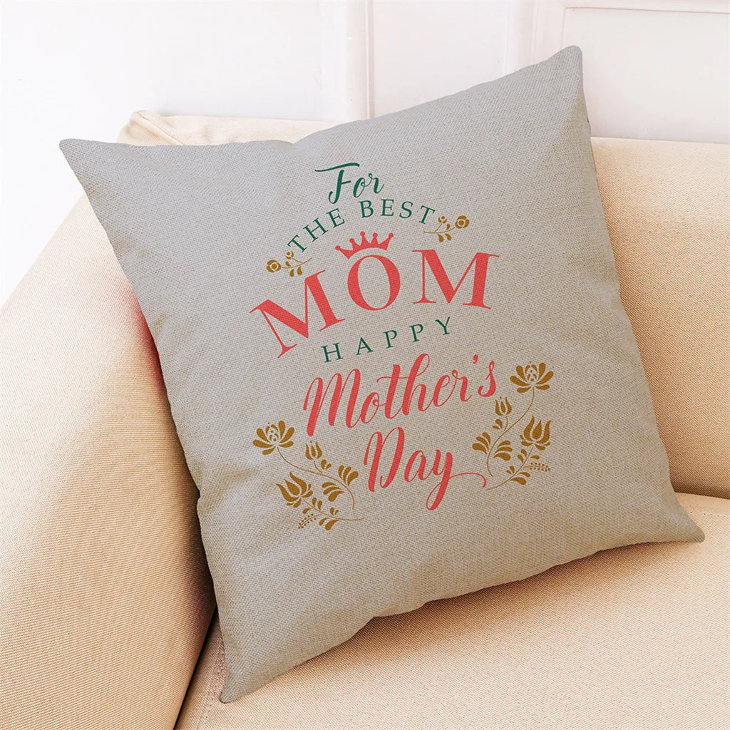Подушки Happy Mother's Day с принтом сердца I love Mom диван-кровать украшение для