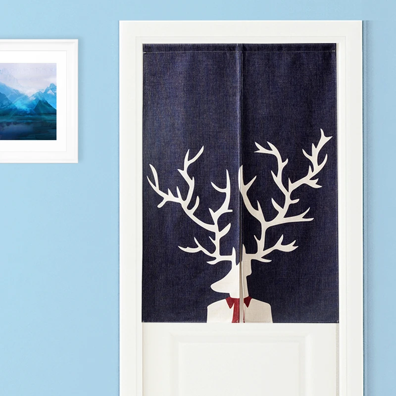 Скандинавские животные держать Медведь Олень дверь занавеска льняной гобелен