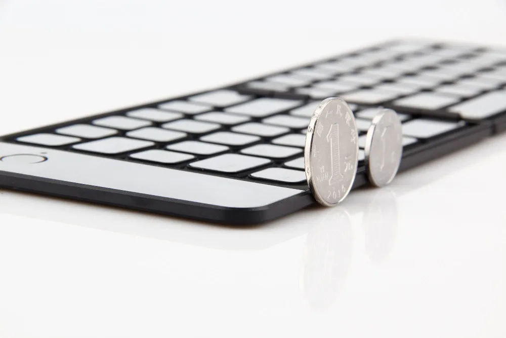 Алюминиевый Сплав Мини Складная Беспроводная Bluetooth тонкая английская клавиатура