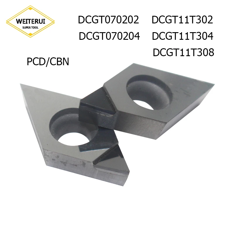 2 шт./компл. DCGT070202 DCGT070204 DCGT11T302 DCGT11T304 DCGT11T308 резец сверхтвердый PCD алмазные пластины