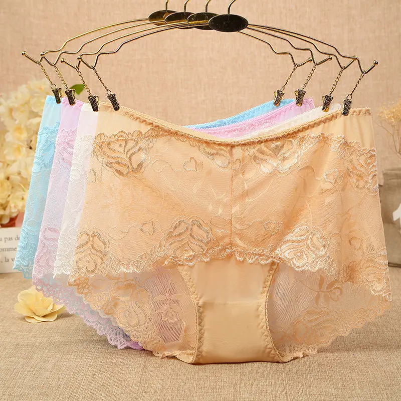 PRTYW Large Size Women Underwear Sexy Lace Women's Panties Transparent Briefs SeamlessLingerie Female Underpants |