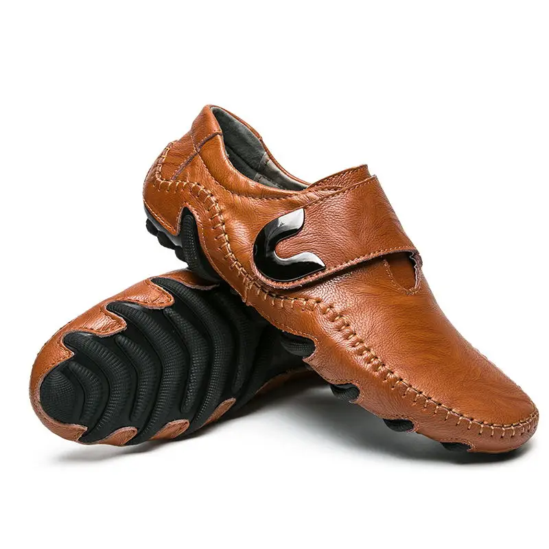 

LAISUMK Man Genuine Leather Shoes 2020 Quality Black Shoes Slip On Men Leather Loafers Handmade Casual Minimalist Shoe Big Size
