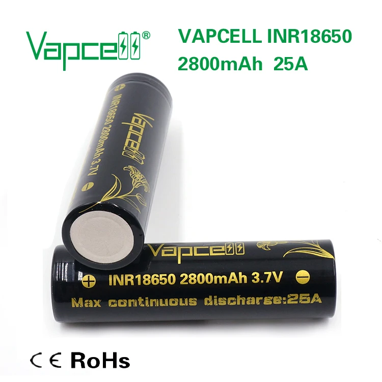 Перезаряжаемая литиевая батарея VAPCELL INR 18650 2800 мАч 25 А VTC5D 1 шт.|Перезаряжаемые