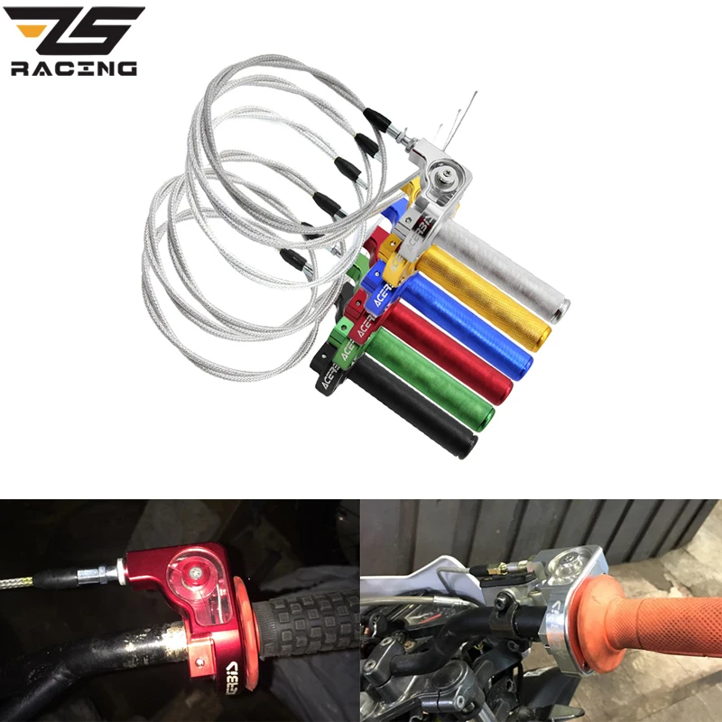 ZS Racing 7/8 'དྷ мм мотоциклетные ручки закрученный зажим дроссельной заслонки с