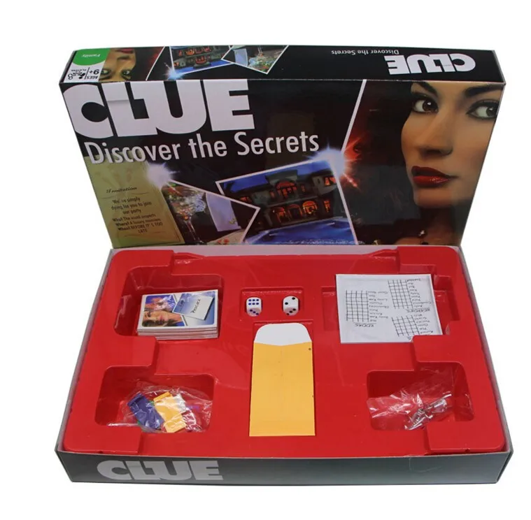 Cluedo Suspect Clue Откройте для себя тайну настольной игры Suspect настольная игра британский английский версия