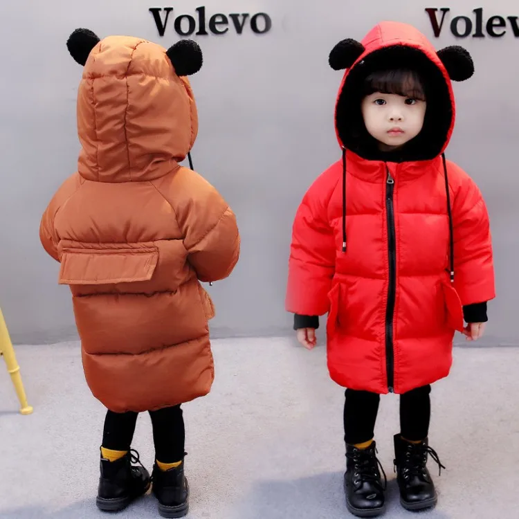 

Children Down & Parkas 2-7T Winter Kids Outerwear Boys Casual Warm Hooded Jacket for Boys Solid Boys Warm Coats