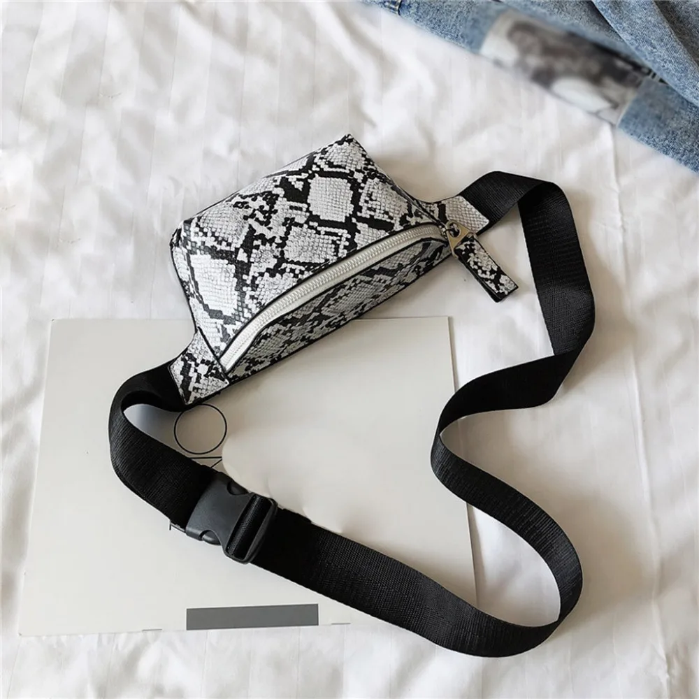 Роскошная женская уличная сумка мессенджер на молнии с серпантином нагрудная