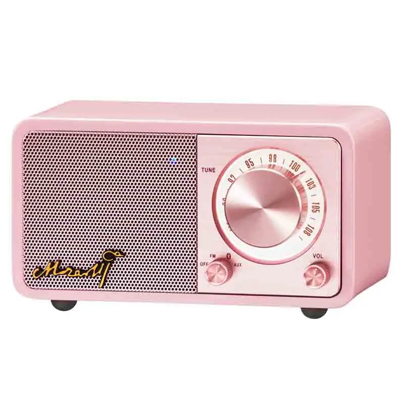 PINK Sangean портативные колонки с fm-радио портативный мини динамик bluetooth беспроводной динамик - Цвет: PINK