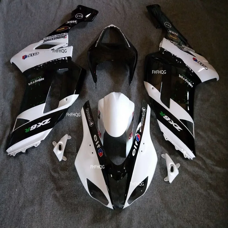 Индивидуальный комплект обтекателей для Kawasaki ninja ZX6R 07 08 черный обтекатель корпус