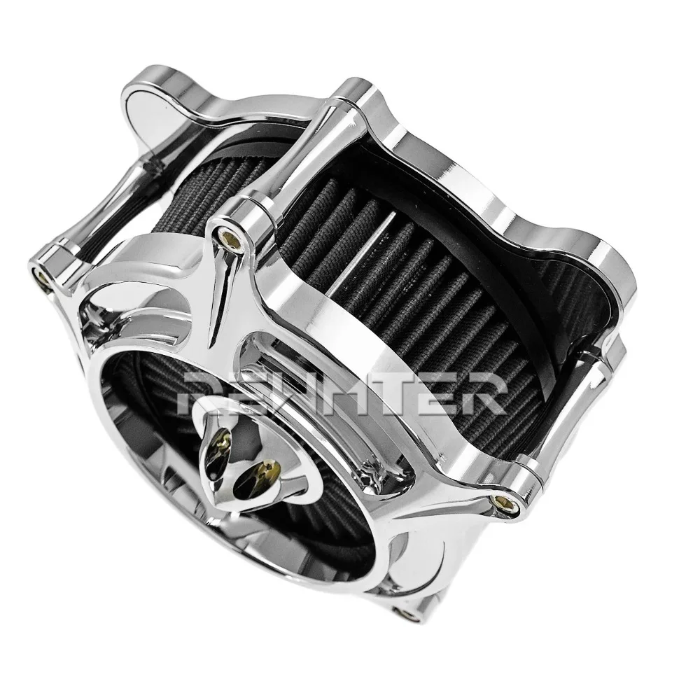 Хромовый воздушный фильтр очиститель мотоцикла Серый для Harley Touring FLHX FLHR 2017 Up Street