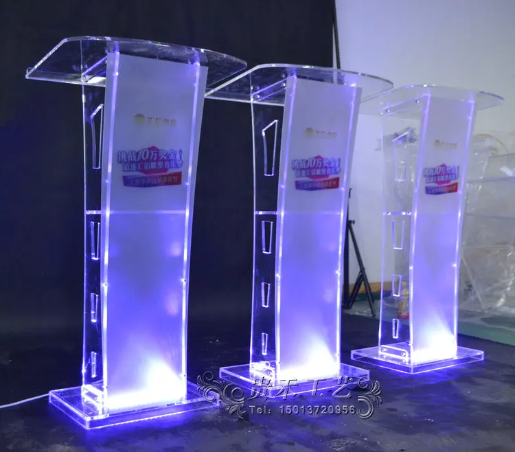 Special Offer Modern Acrylic Smart Podium Plexiglass Pulpit School Church Lectern with LED Light made in china acrylic desk lectern modern design acrylic lectern