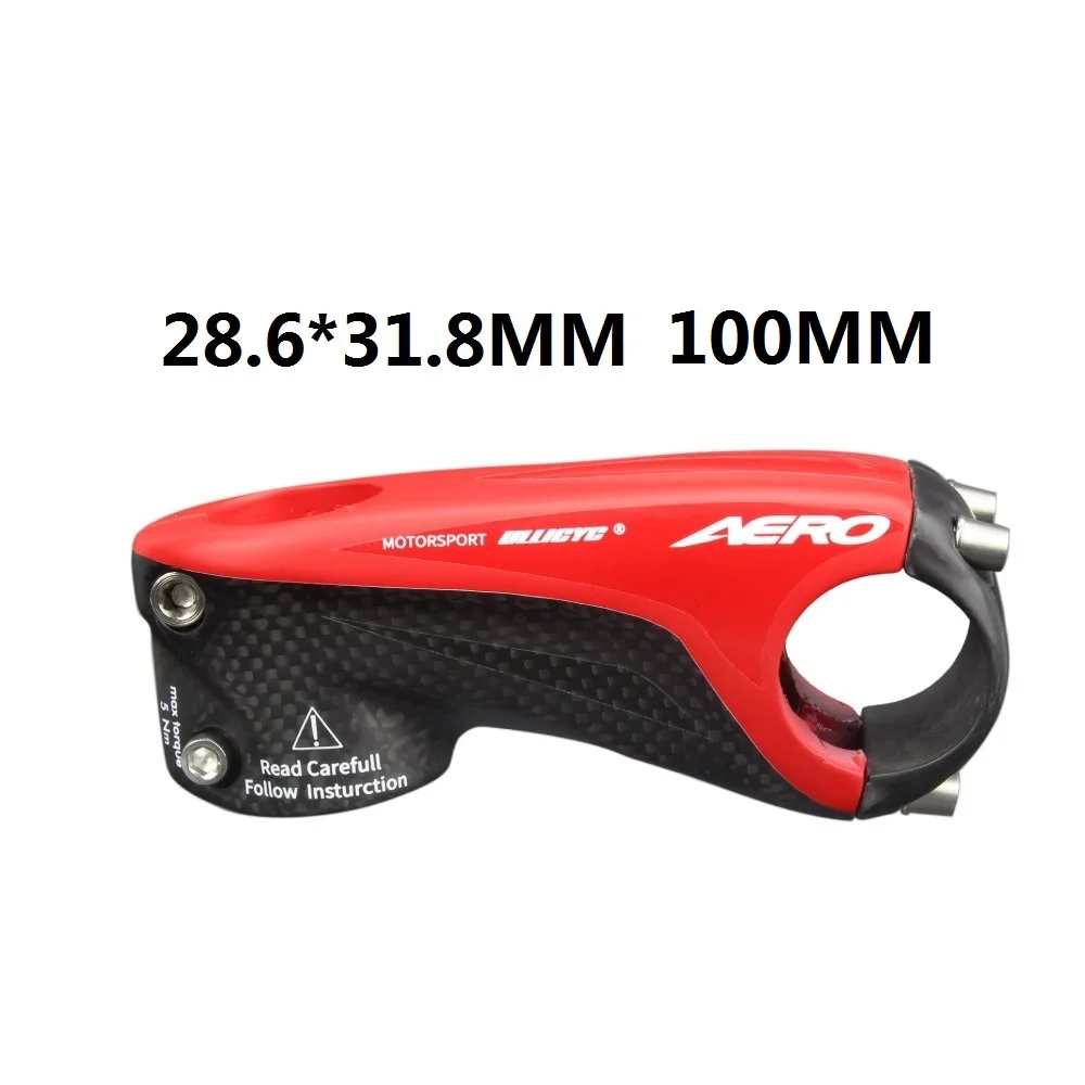 Red 100mm ULLICYC MTB полный углеродного волокна горный велосипед дорожный велосипед Руль Передняя вилка 28,6/31,8 мм руль 80 мм/90 мм/100 мм - Цвет: Red 100mm