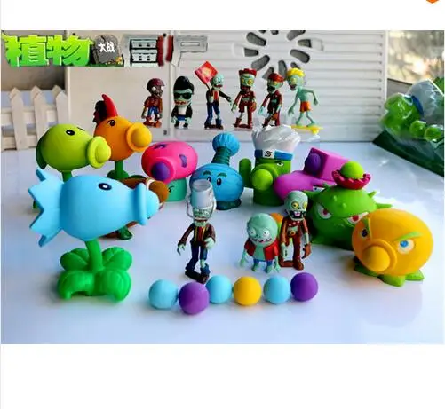 1 шт. новая популярная игра PVZ Растения против Зомби Peashooter ПВХ фигурка модель