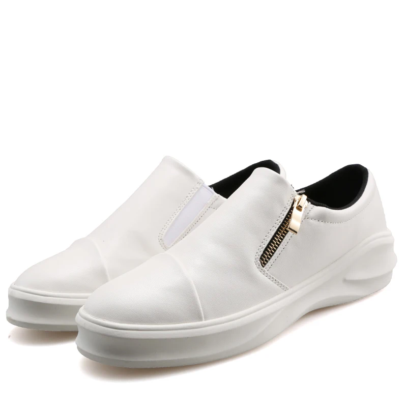 Thestron Casual Shoes Men Brand Slip-On Black White Moccasins Loafers Leather Male Footwear 2018 Big Size 45 Quality | Обувь