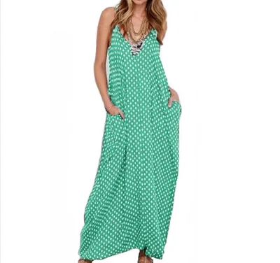 Сексуальное летнее женское платье большого размера Свободное длинное на