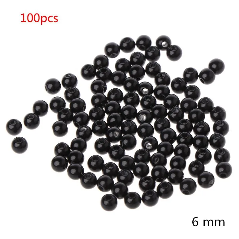 6 mm 100 шт 3-12 мм черные безопасные кукольные глазки Швейные бусины для самодельных медведей мягкие игрушки Скрапбукинг ремесла безопасные глаза - Цвет: 6 mm