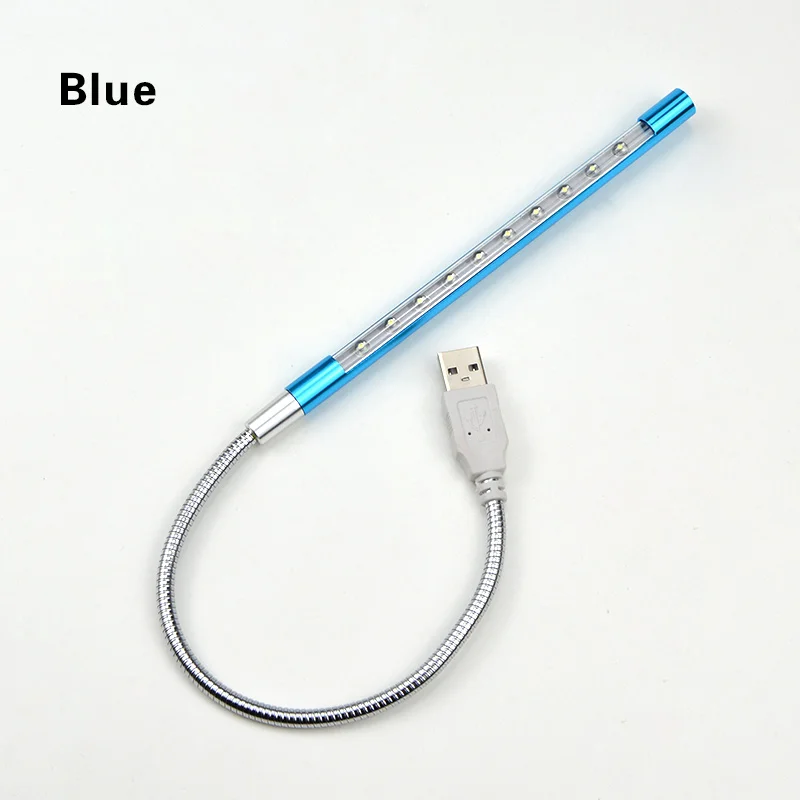 Blue Model 3 Лампа для чтения книг, USB СВЕТОДИОДНЫЙ светильник для чтения, DC 5 В, светильник для учебы, лампа с зажимом, гибкий светодиодный светильник, лампочка, USB - Испускаемый цвет: Blue Model 3