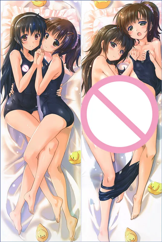 MMF R18 galgame Gakkou no Seiiki сексуальная девушка Nase Yaeka &amp Ootori Maika наволочка для подушки