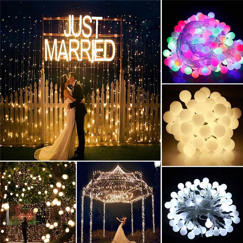 Уличная многоцветная светодиодная гирлянда 20 м 200 светодиодов 110 В 220 IP44