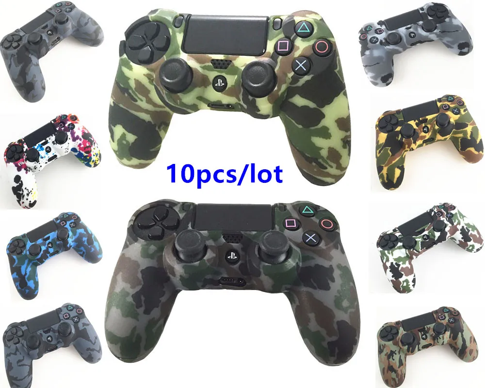 10 шт. силиконовый защитный чехол для Playstation 4 PS4 контроллер Pro тонкий камуфляжный