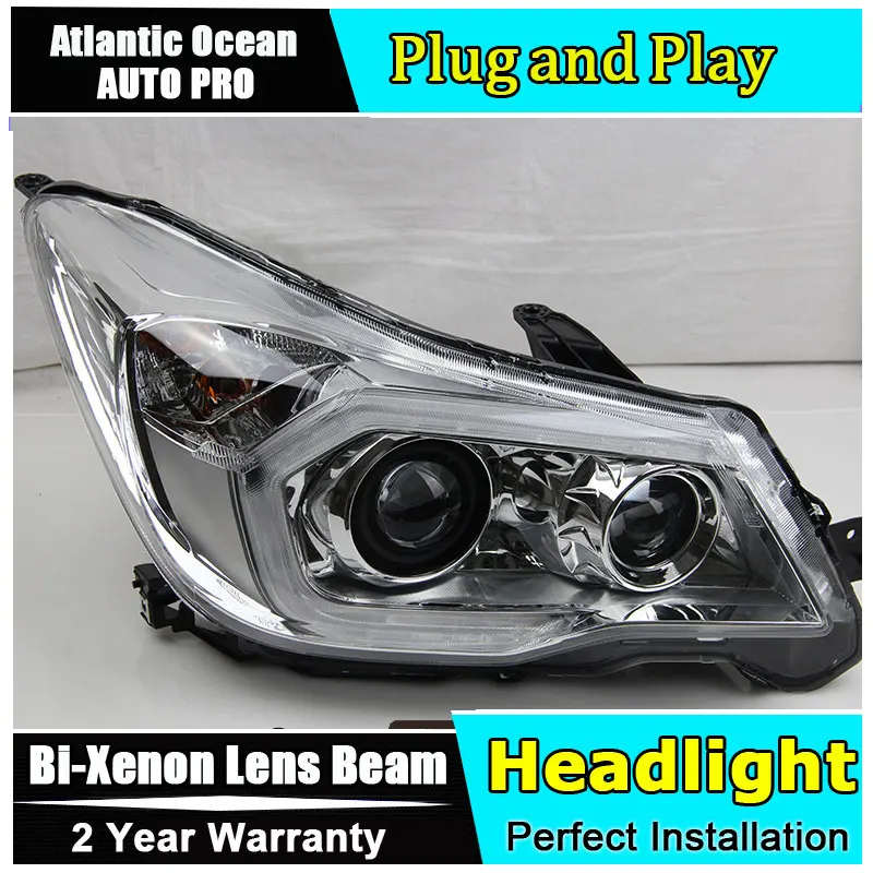

Car Styling LED Head Lamp For Subaru Forester headlights 2013-2018 LED Headlamps angel eyes led drl HID KIT Bi-Xenon Lens