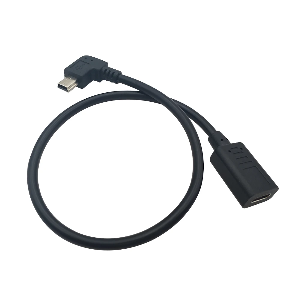 DANSPEED USB 3 1 type C Female to Mini 5Pin Male Прямоугольный адаптер зарядный кабель длиной 25 см|mini