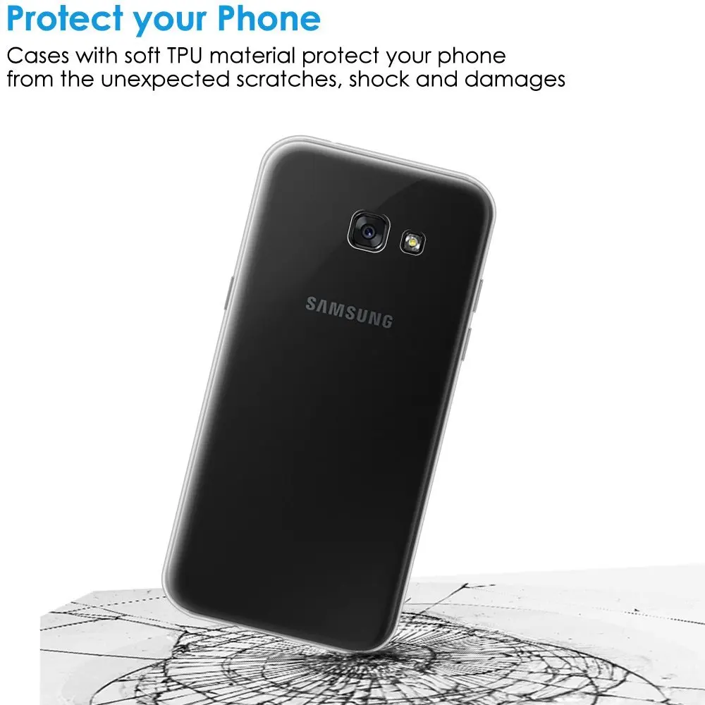 Прозрачный мягкий силиконовый чехол для телефона Samsung Galaxy J3 J5 J7 Prime 2016 A3 A5 A7 2017 A8 Star