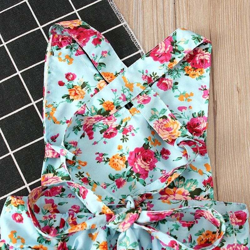 New Family Matching Clothes Kids Baby Girls Sister Matching Floral Clothes Jumpsuit Romper Dress Outfit Set Baby Girls Clothes