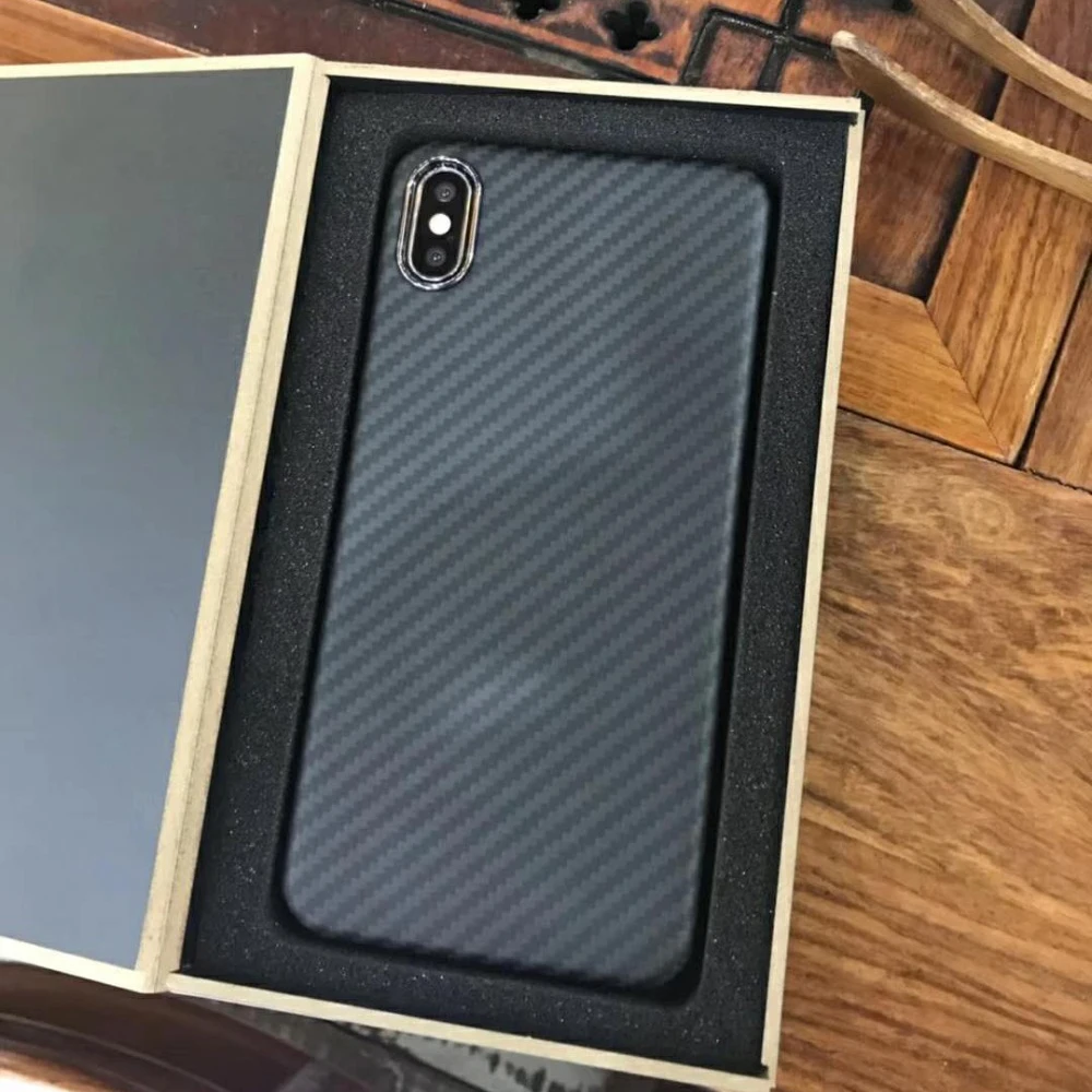 Реальные углеродного волокна для iphone XS Чехол Ультра светильник крышка мобильный