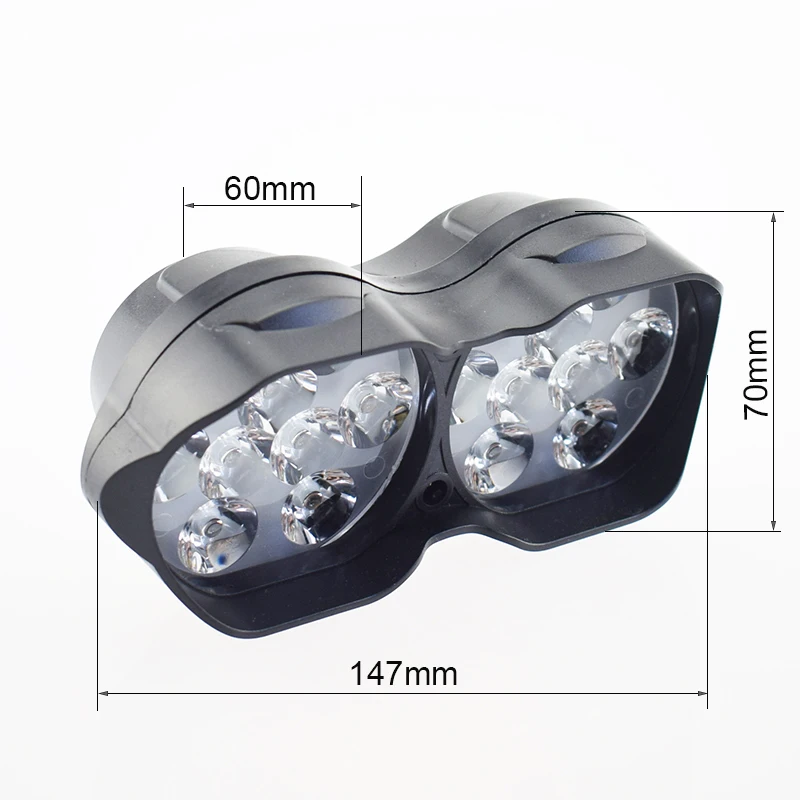Mdatt СВЕТОДИОДНЫЕ двойные лампы для мотоцикла светодиодные фары 12V 3000Lm Moto Spotlight 6500K
