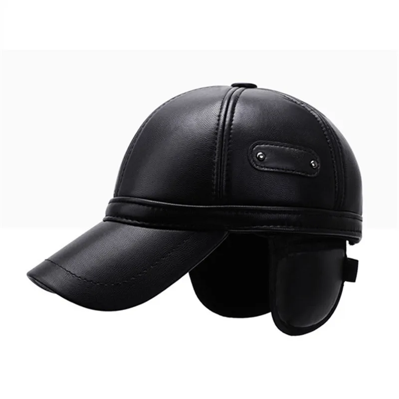 Snapback Кепка SILOQIN регулируемый размер мужские зимние наушники шапка теплая бейсбольная кепка s для мужчин Bone высокое качество ПУ бренды папа шапки