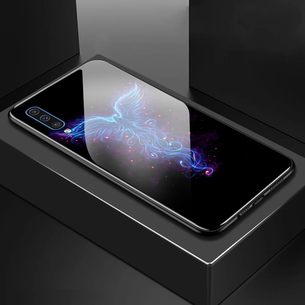 Чехол из закаленного стекла для Samsung Galaxy A50 A70 A30 A10 A20 S10 Plus J4 J6 A7 A8 A9 2018 S10E A30S мягкий