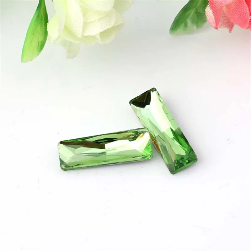 Перидот кристаллы Pointback Strass DIY ремесленные аксессуары блестящие прямоугольные