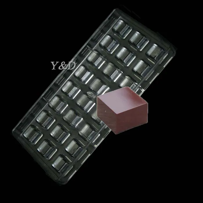 

Прозрачная Пластиковая форма для самостоятельной сборки 3 D, 24 полости, квадратная форма, поликарбонат, жесткая литьевая форма для ПК
