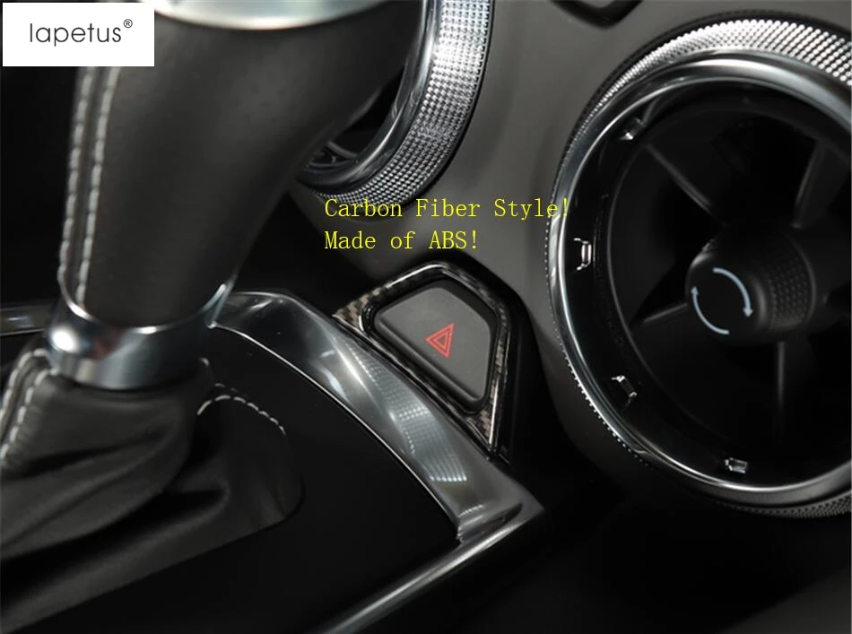 

Lapetus Accessories Fit For Chevrolet Camaro 2016 - 2020 Emergency Lights Lamp Button Switch Frame Molding Cover Kit Trim 1 Pcs