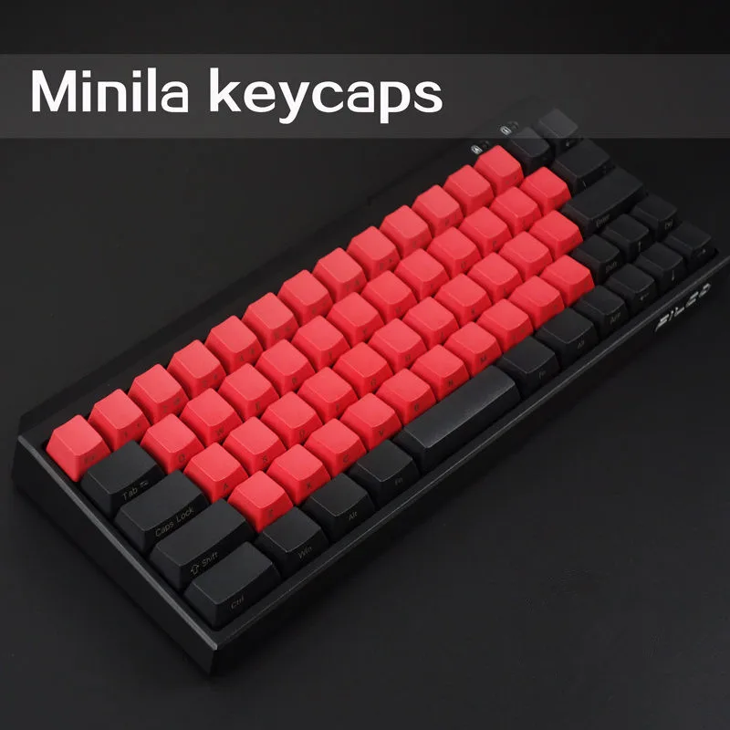 Черная механическая клавиатура PBT пустая белая серая filco minila air толстая боковая с
