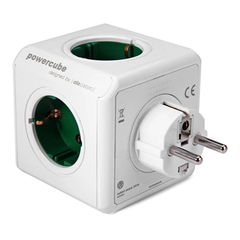 Allocacoc оригинальная электрическая розетка power Cube power strip EU Plug 16A 3680 Вт 5 розеток адаптер для путешествий удлинитель мульти вилка 1 шт