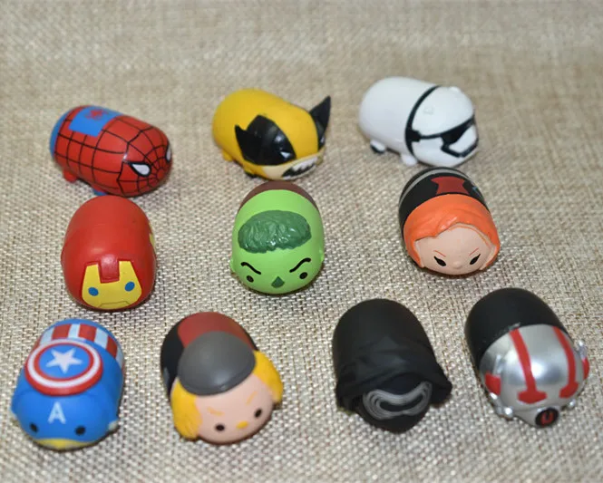 10 шт./лот мини игрушки Tsum Marvel Captain America tsum экшн фигурка милый эльф кукла игрушка для