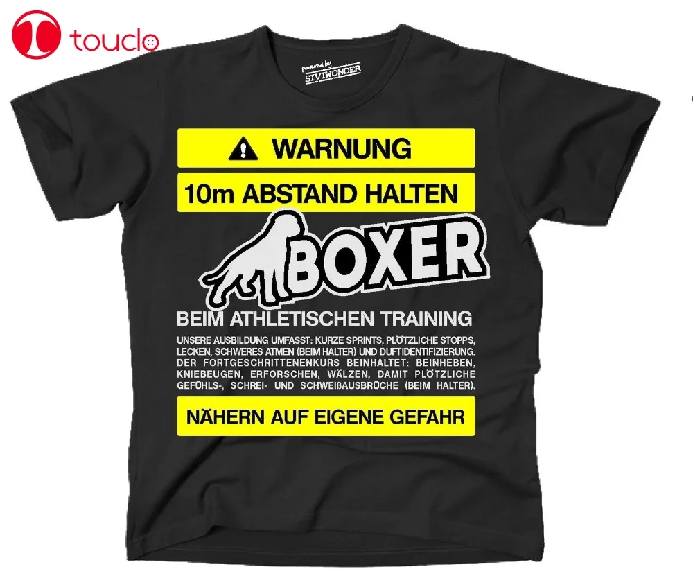 Хлопковая футболка Warnung Abstand Boxer Trains Lustiger Spruch Siviwonder с капюшоном|Мужские футболки| |