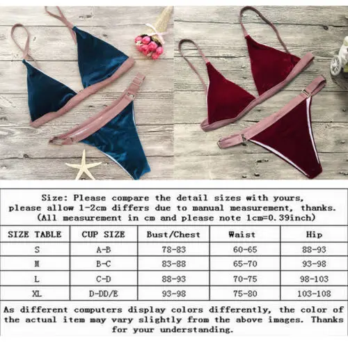 Женский мягкий комплект бикини пуш ап хит продаж 2019 бархатный пляжный купальник