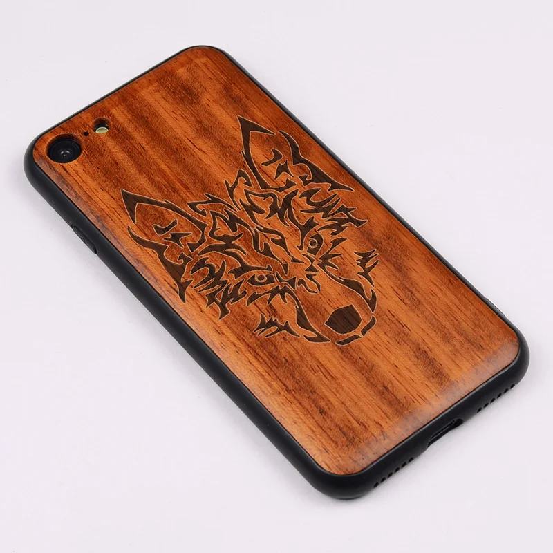 Techase Wood Case Protetive Back Cover For iPhone XR XS MAX TPU FIX Wooden 7 8 X Cases | Мобильные телефоны и аксессуары