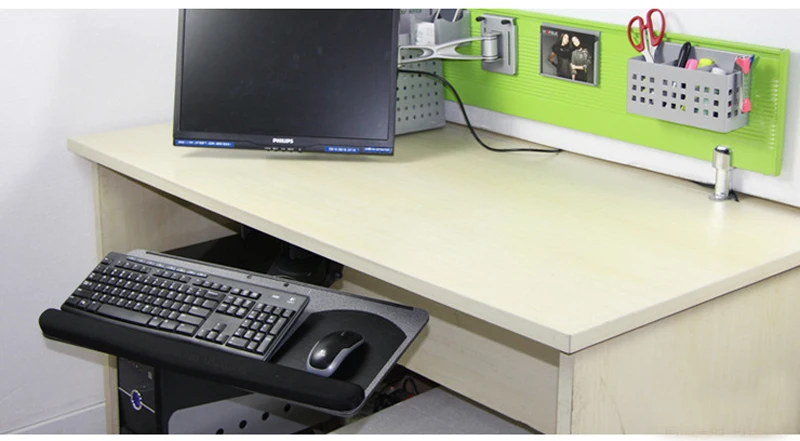 LK06AD Ergonomic Sliding Tilting XL Size Wrist Rest Keyboard Holder with Two Mouse Pads for Computer Desk Tray Stand | Компьютеры и
