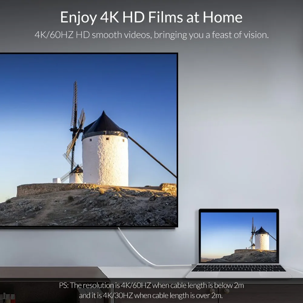 ORICO 4K 60Hz HDMI кабель HDMI к HDMI 2,0 видео кабели 3D для разветвителя переключатель ТВ ноутбук проектор 0,5 м 1 м 1,5 м 2 м