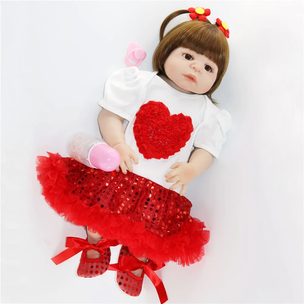55 см силиконовая кукла для новорожденных девочек Реалистичная bebes Reborn Princess Doll BJD