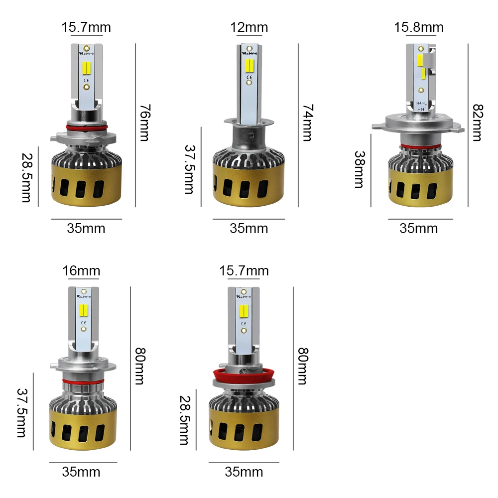 Лампа для автомобильных фар roadsun светодиодный светильник H7 H4 H11 H1 9005 9006 HB3 72 Вт 4300 К