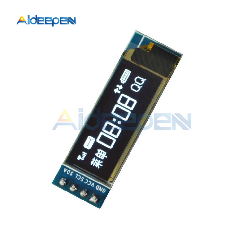 0 91 дюймов 128x32 IIC I2C белый OLED ЖК-дисплей DIY модуль SSD1306 Драйвер IC DC 3 V 5V для Arduino PIC |