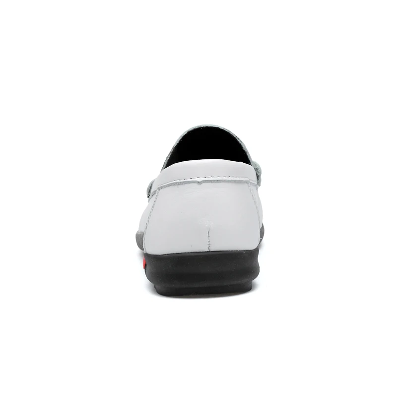 2019 White Boat Shoes For Men Genuine Leather Loafers Fashion Black Men's Casual Slip On Plus Size Zapatos Hombre summer | Обувь