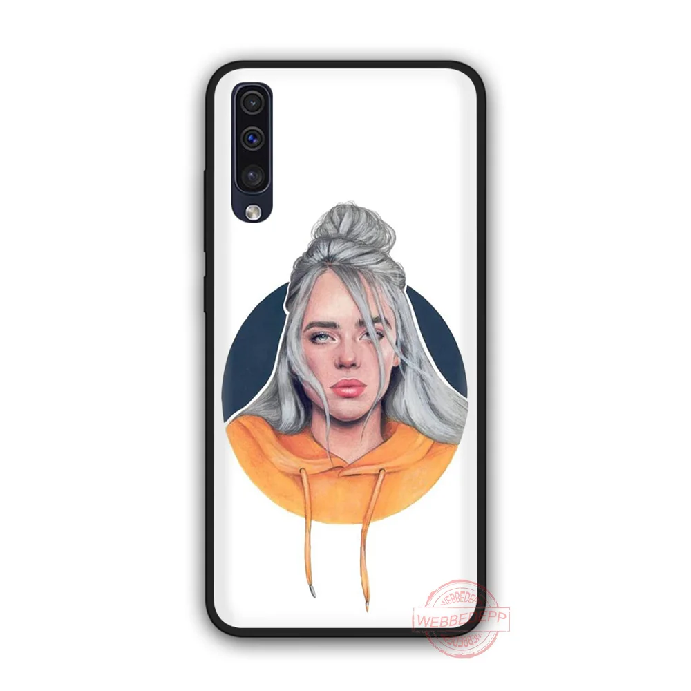 2 WEBBEDEPP Billie eilish Радуга blohsh океана глаз мягкий чехол для samsung A3 для детей 5, 6, 7, 8, 9, J6 A10 A20 A30 A40 A50 A60 A70 M10 20 30 40 - Цвет: 2